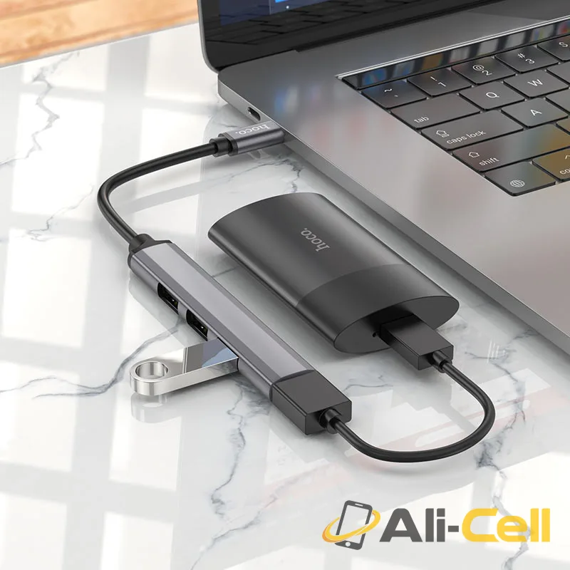Type-C hub 4-in-1 “HB26” USB3.0+USB2.0*3 (Hb26 Tc Metal Gray) — 5