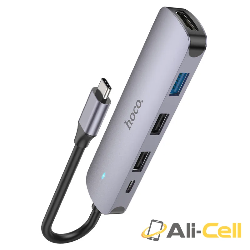 Type-C hub “HB27” HDTV + USB3.0 + USB2.0*2 + PD (Hb27 Metal Gray)
