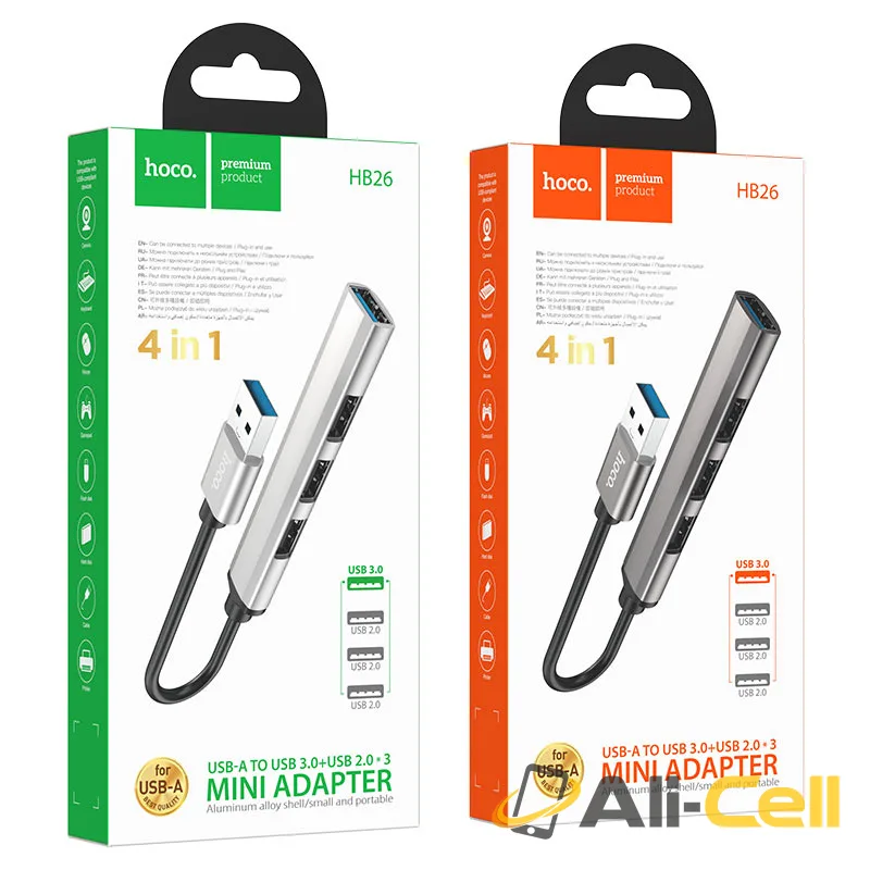 USB hub 4-in-1 “HB26” USB3.0+USB2.0*3 (Hb26 Usb Silver) — 7