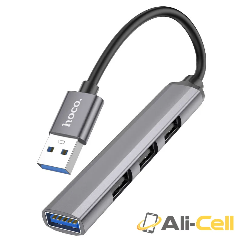 USB hub 4-in-1 “HB26” USB3.0+USB2.0*3 (Hb26 Usb Metal Gray)