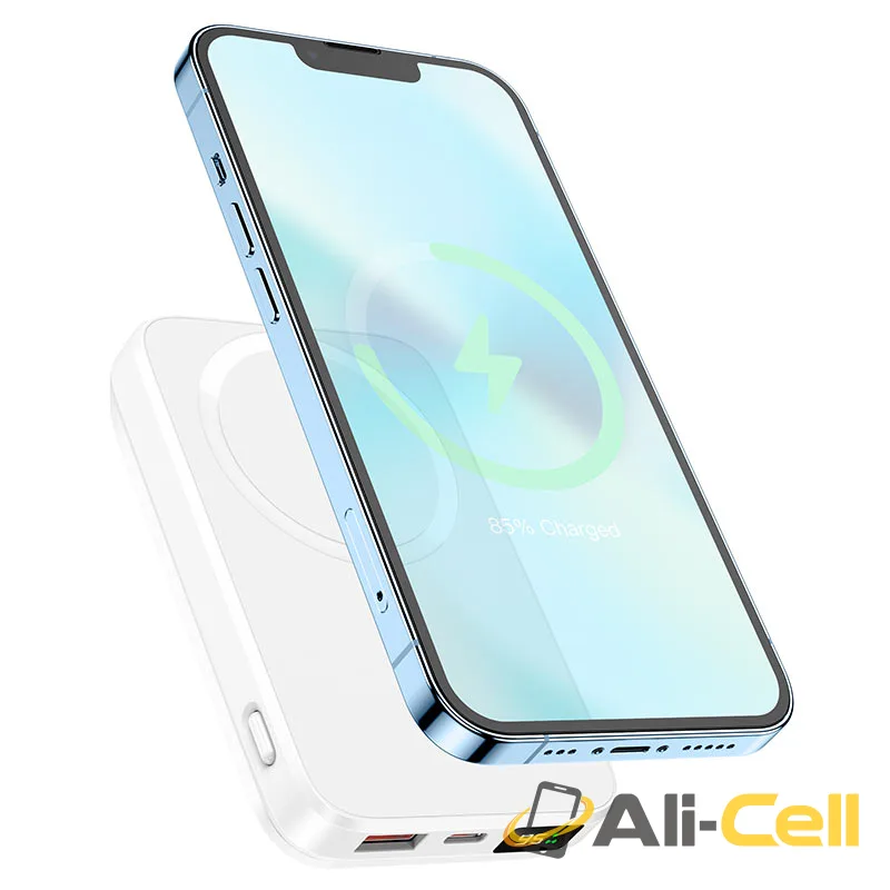 Power bank “J88” with magnetic wireless charging 10000mAh (J88 White) — 3