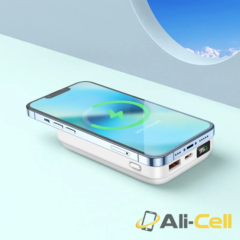 Power bank “J88” with magnetic wireless charging 10000mAh (J88 White) — 5