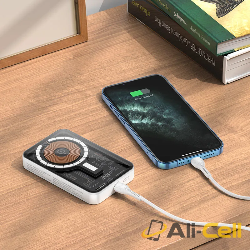 Power bank “Q10” magnetic wireless charging 5000mAh (Q10 White) — 6