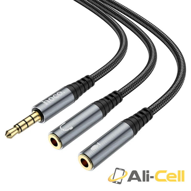 Cable audio adapter “UPA21” 3.5mm male to 2*3.5mm female (Upa21 Jack Male 2x Female Metal Gray) — 4