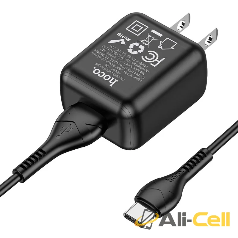 Wall charger “C96” US set with cable (C96 Set Usb Musb White, Set With Micro Usb Cable) — 3
