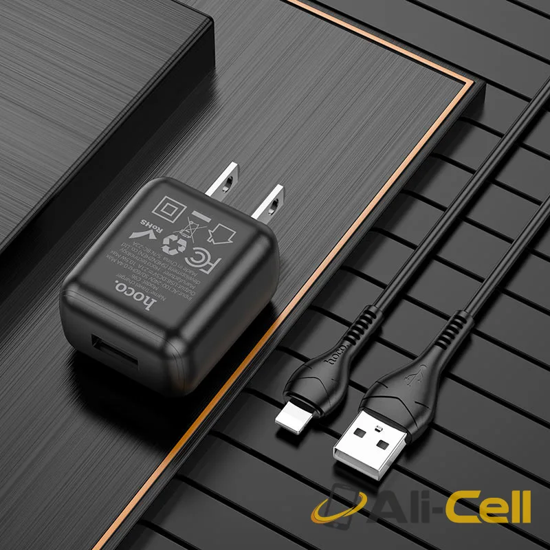Wall charger “C96” US set with cable (C96 White, Single) — 5