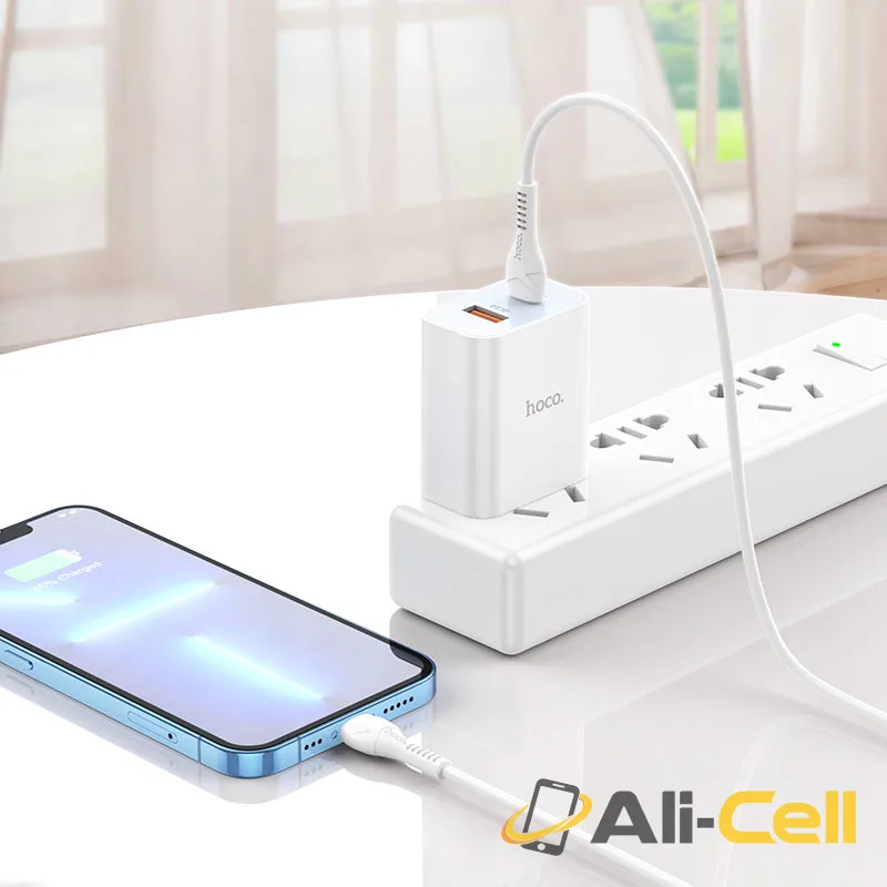 Wall charger “C97” PD20W+QC3.0 US set with cable (C97 Set Tc Ltn White, Set With Type C To Lightning Cable) — 5