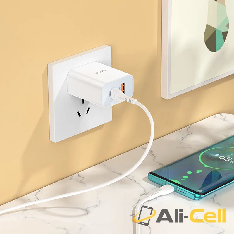 Wall charger “C97” PD20W+QC3.0 US set with cable (C97 White, Single) — 6