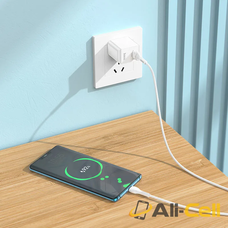 Wall charger “C98 Proton” QC3.0 US set with cable (C98 Set Usb Tc White, Set With Type C Cable) — 5