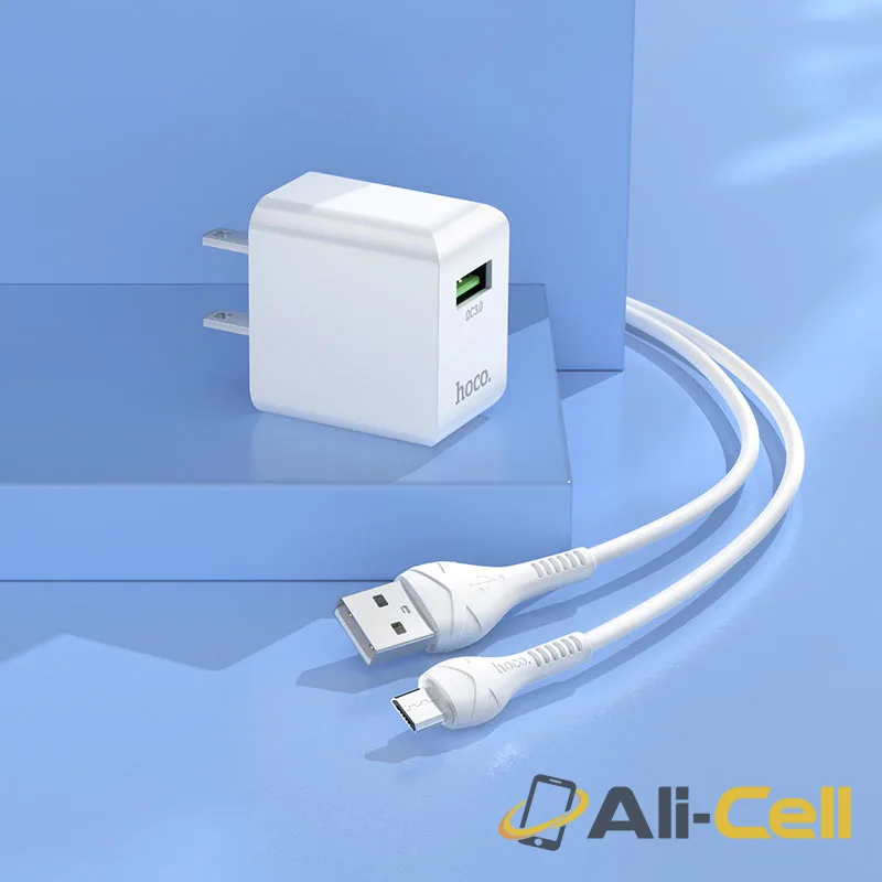 Wall charger “C98 Proton” QC3.0 US set with cable (C98 White, Single) — 6