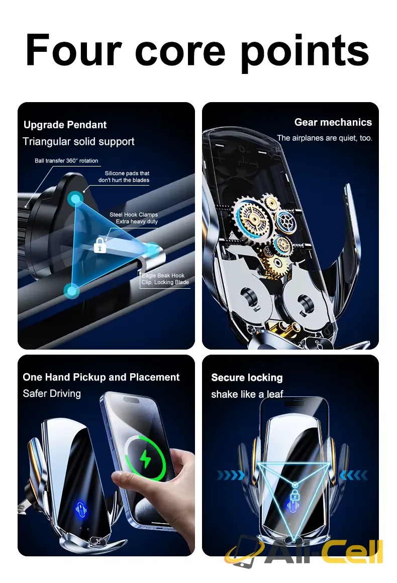 15W Magnetic Stable Wireless Mobile Car Charger — 3