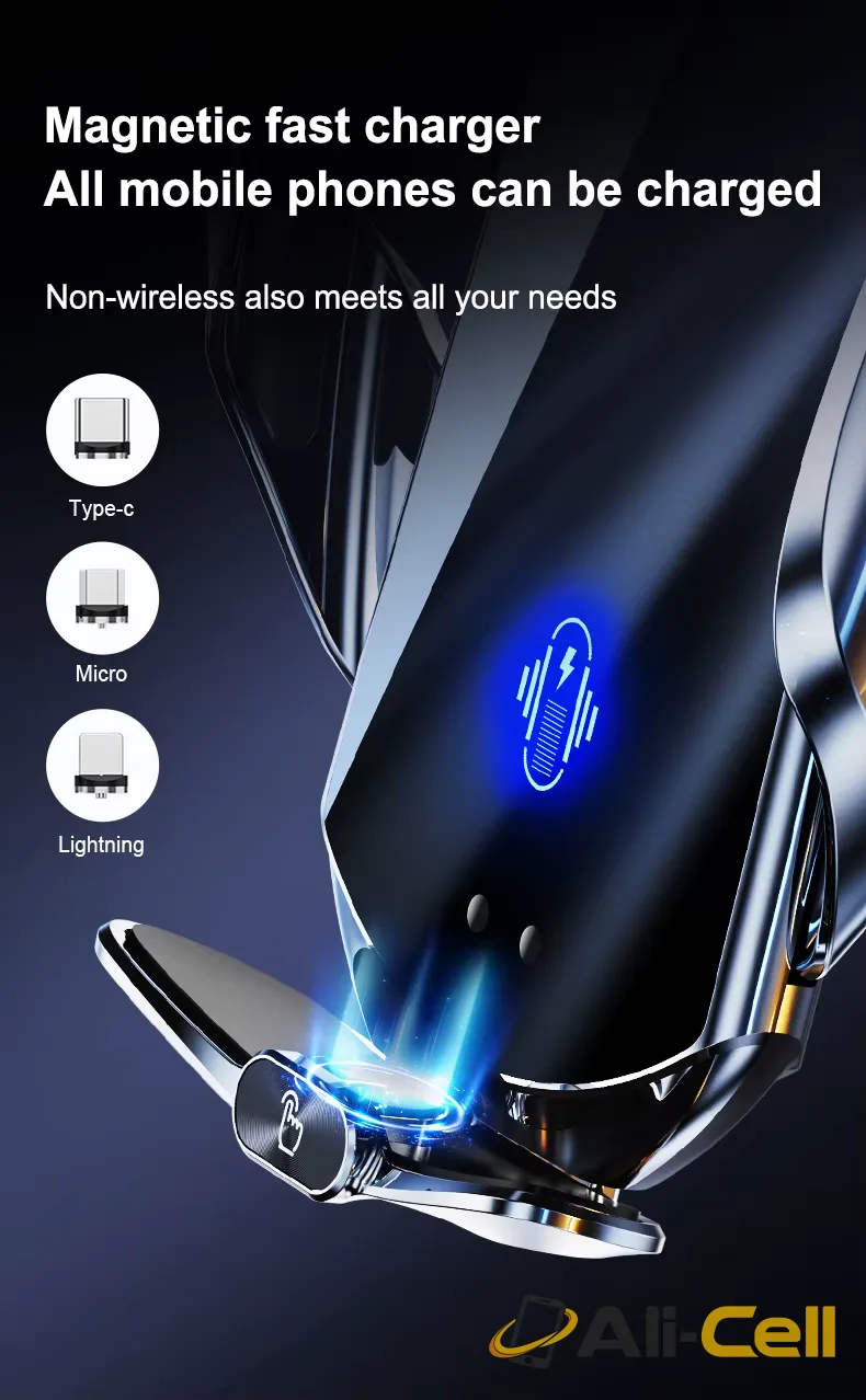 15W Magnetic Stable Wireless Mobile Car Charger — 4