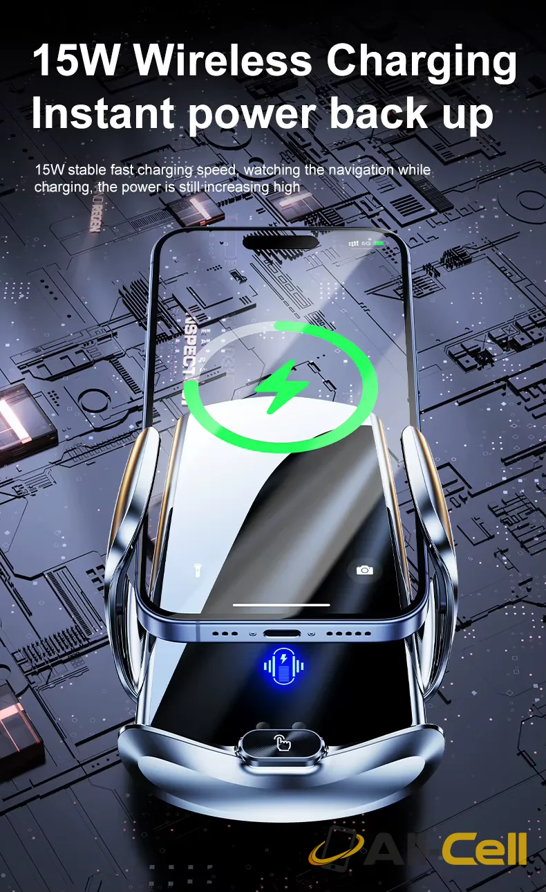 15W Magnetic Stable Wireless Mobile Car Charger — 5