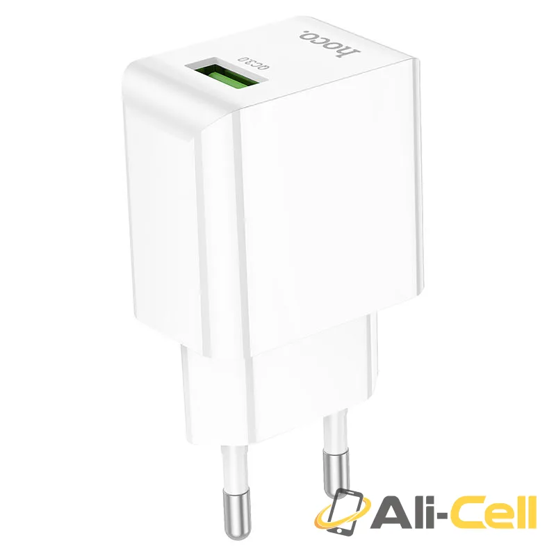 Wall charger “C98A Proton” QC3.0 EU set with cable (C98a White, Single)