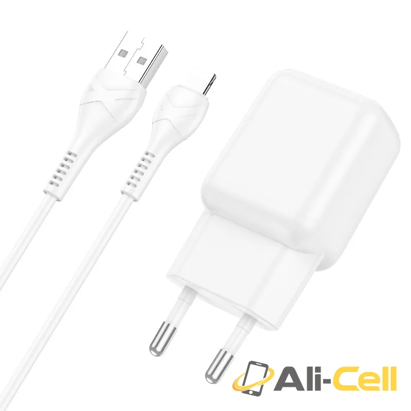 Wall charger “C96A” EU set with cable (C96a Set Usb Ltn White, Set With Lightning Cable) — 4