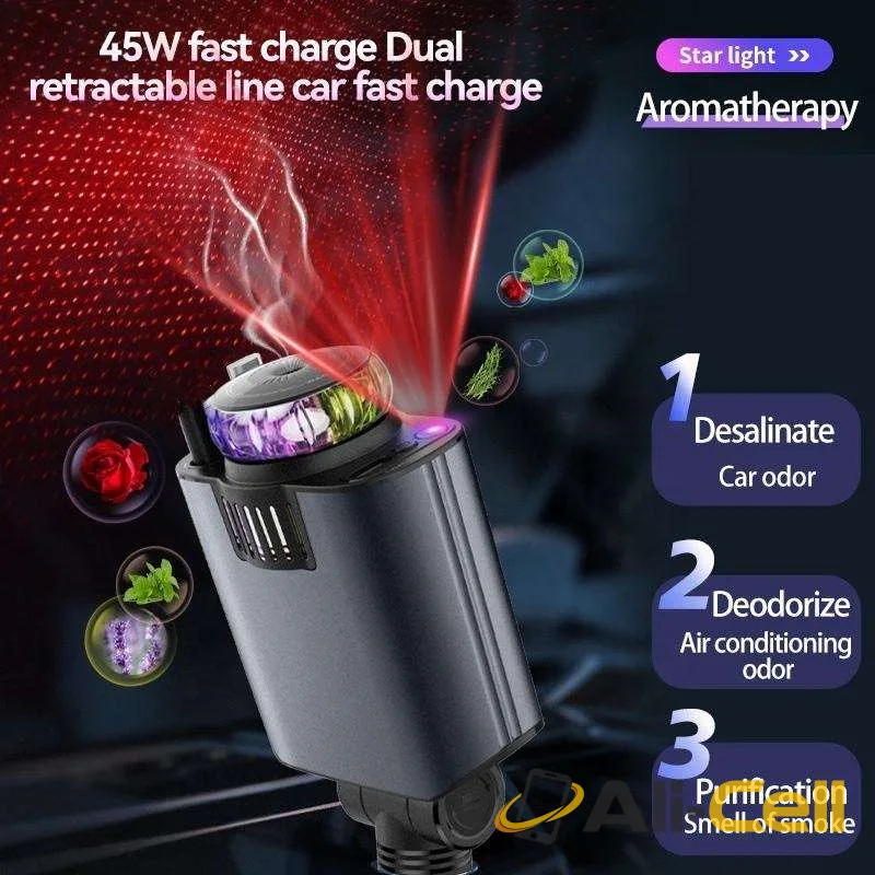 5-in-1 Telescopic Cable Charger PD 30W 45W — 2