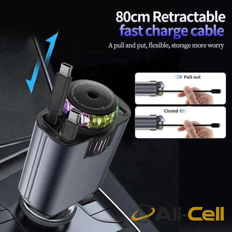 5-in-1 Telescopic Cable Charger PD 30W 45W — 6