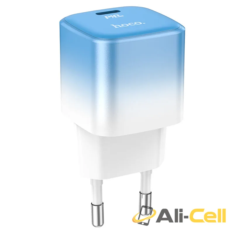 Wall charger “C101A” PD20W EU set with cable (C101a Ice Blue, Single)