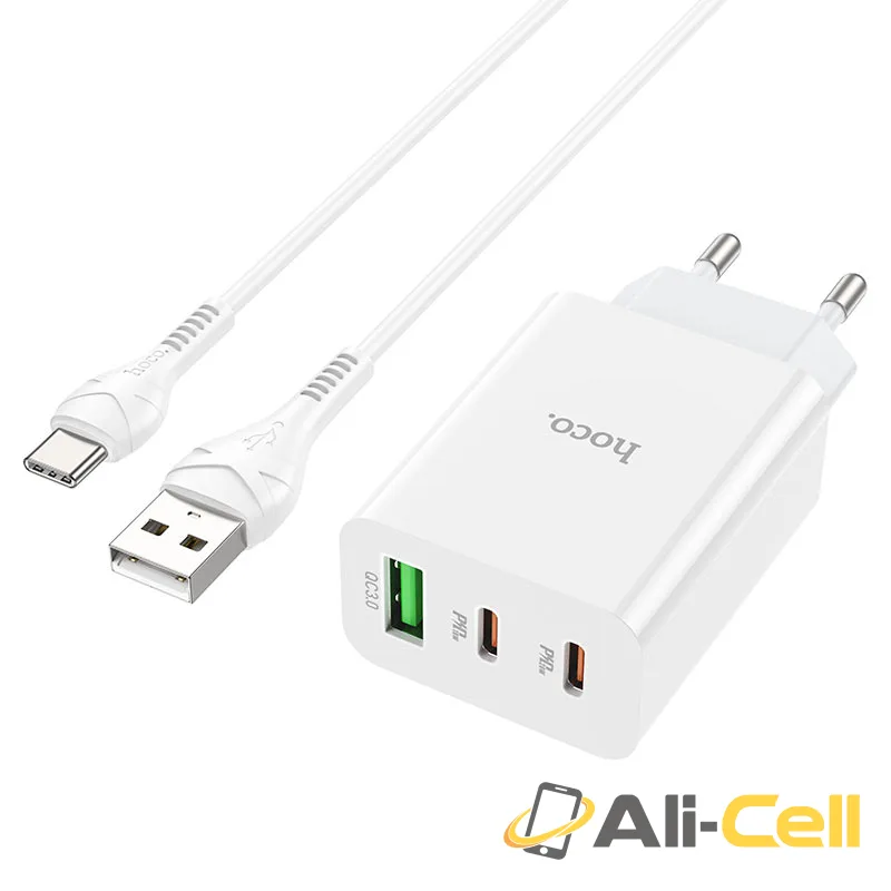 Wall charger “C99A” PD20W + QC3.0 EU set with cable (C99a Set Usb Musb White, Set With Micro Usb Cable) — 4