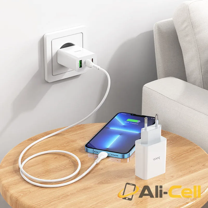 Wall charger “C99A” PD20W + QC3.0 EU set with cable (C99a Set Usb Musb White, Set With Micro Usb Cable) — 6