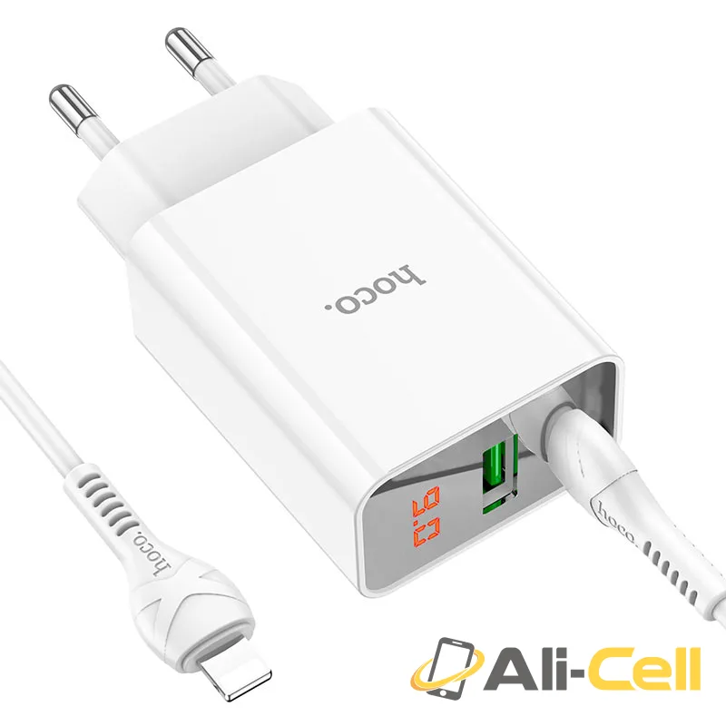 Wall charger “C100A” PD20W + QC3.0 EU set with cable (C100a Set Tc Tc White, Set With Type C To Type C Cable) — 3