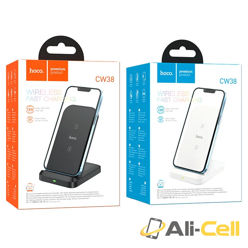 Tabletop wireless charging holder “CW38” (Cw38 White) — 7
