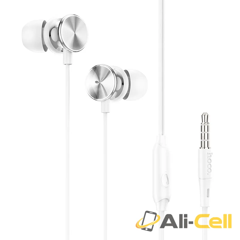 Wired earphones 3.5mm “M96 Platinum” with mic (M96 Elegant Silver)