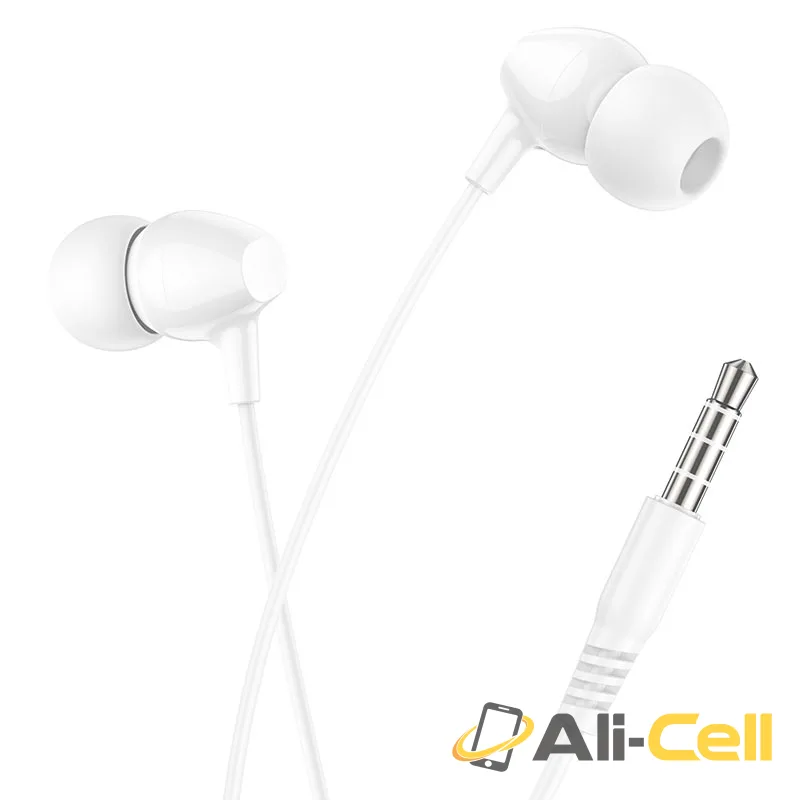 Wired earphones 3.5mm “M94” with mic (M94 White) — 2
