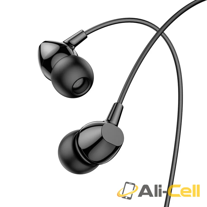 Wired earphones 3.5mm “M94” with mic (M94 Black) — 3