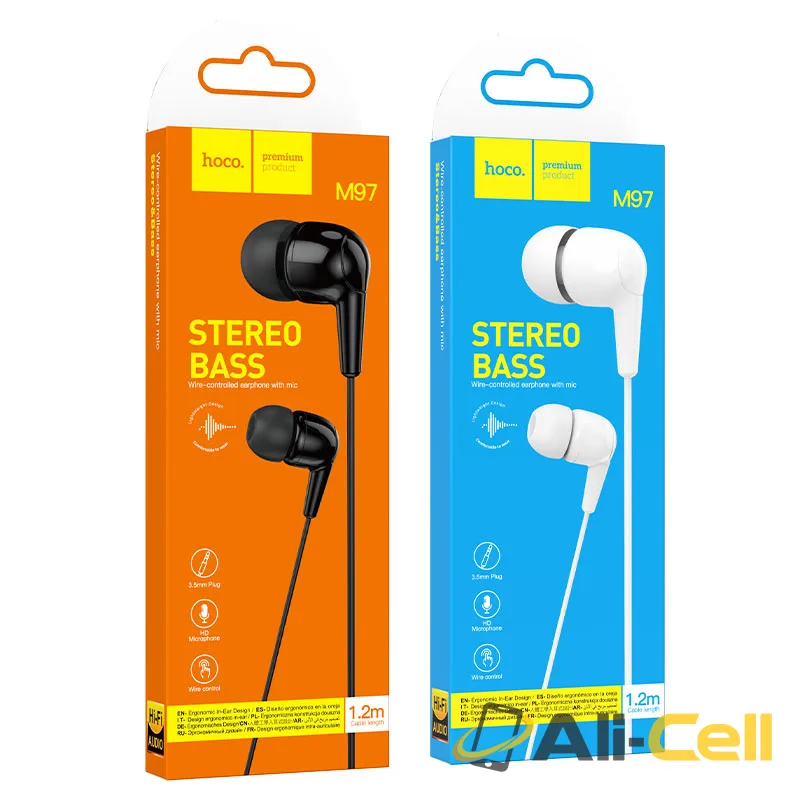 Wired earphones 3.5mm “M97 Enjoy” with mic (M97 White) — 7