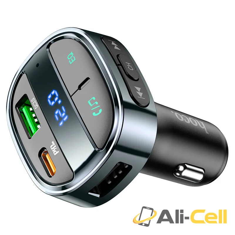 Car charger “E70” PD30W+QC3.0 with wireless FM transmitter (E70 Charming Ocean Blue) — 4
