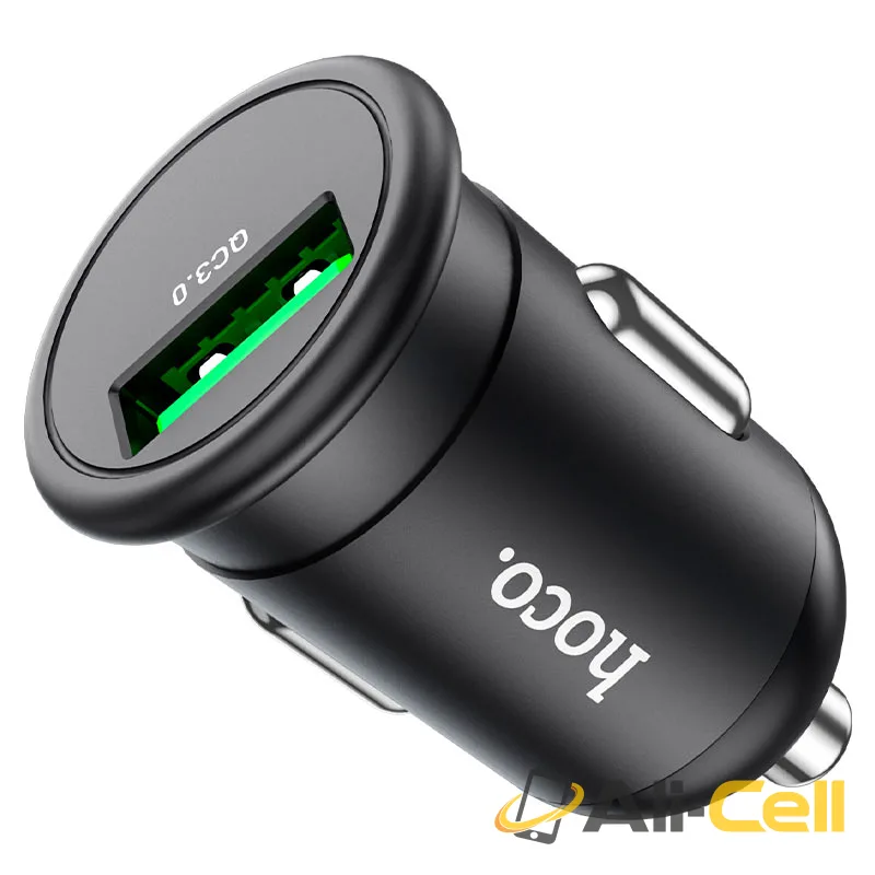 Car charger “Z43 Mighty” QC3.0 set with cable (Z43 Metal Gray, Single) — 2