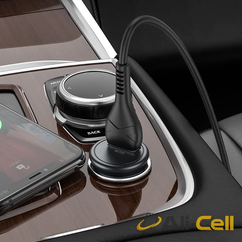 Car charger “Z43 Mighty” QC3.0 set with cable (Z43 Metal Gray, Single) — 6