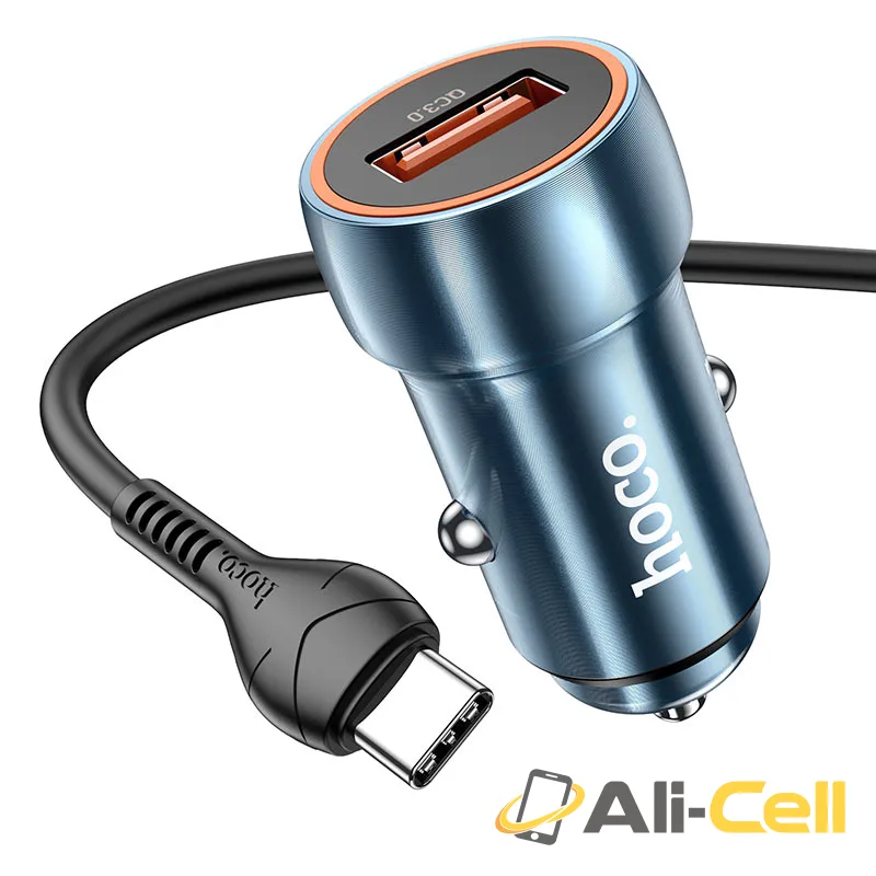Car charger “Z46 Blue shield” QC3.0 set with cable (Z46 Set Usb Tc Metal Gray, Set With Type C Cable) — 4