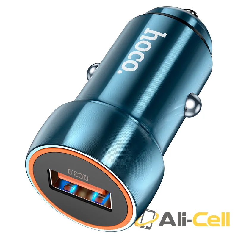 Car charger “Z46 Blue shield” QC3.0 set with cable (Z46 Sapphire Blue, Single)