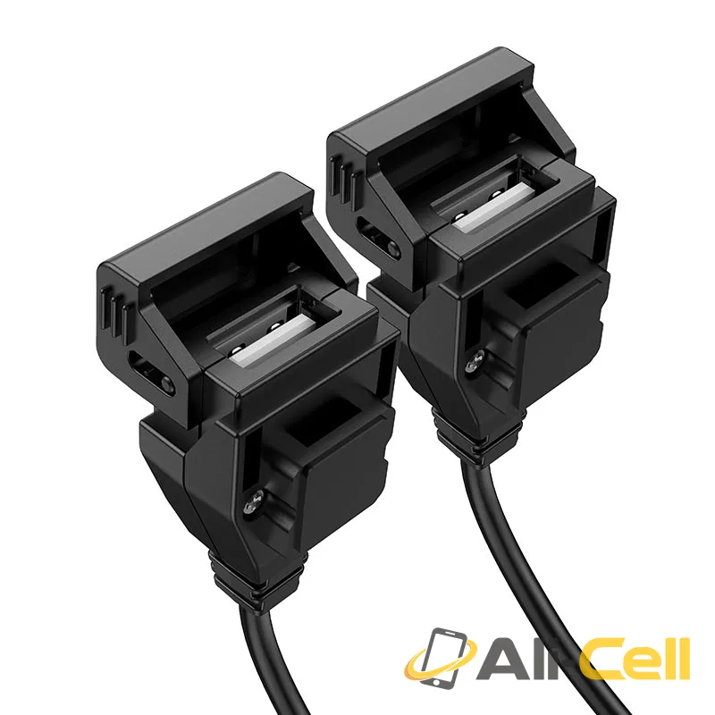 Motorcycle charger “Z45A” dual port (Z45a Black) — 4