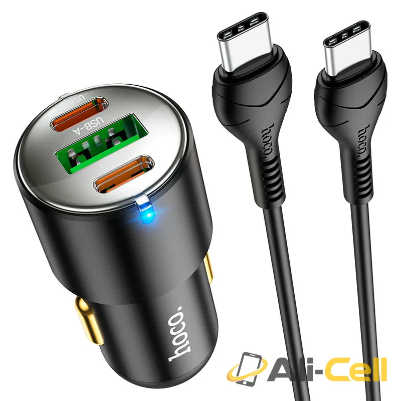 Car charger “NZ6” PD45W set with cable (Nz6 Set Tc Tc Black, Set With Type C To Type C Cable) — 3