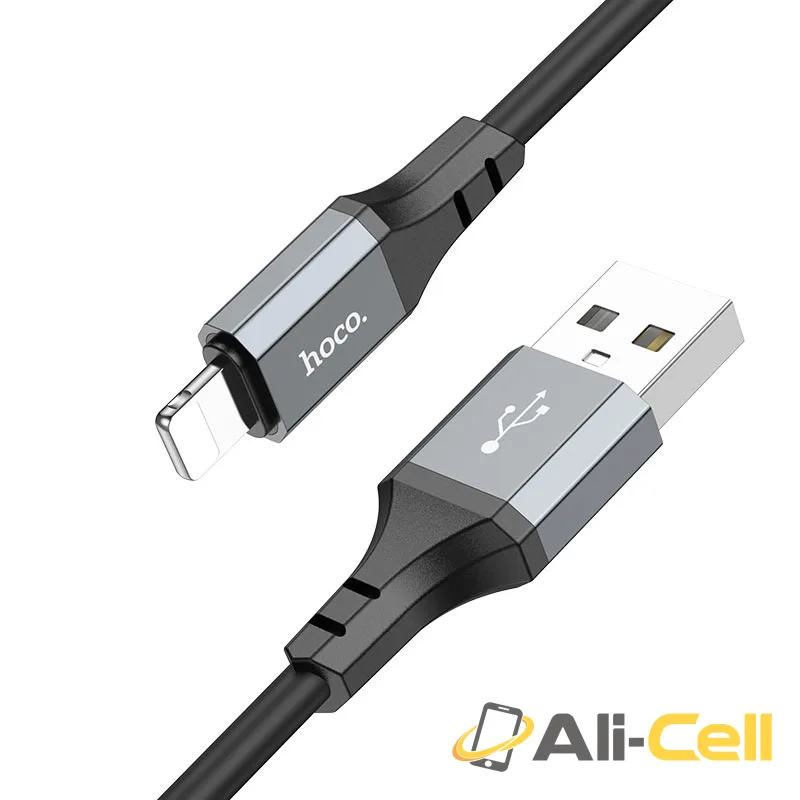 Cable USB to Lightning “X86 Spear” silicone charging data sync (X86 Usb Ltn Black, 1.0m)