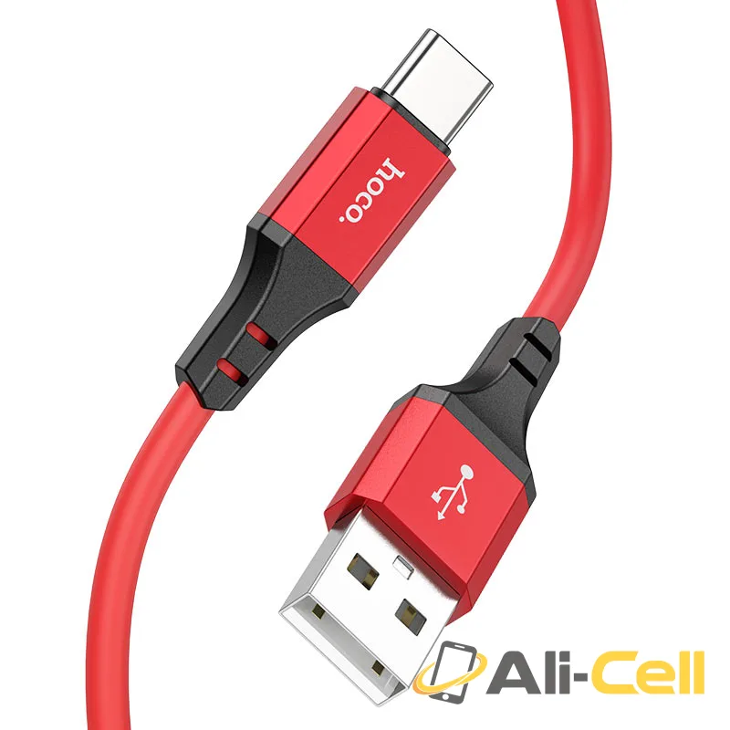 Cable USB to Type-C “X86 Spear” silicone charging data sync (X86 Usb Tc Black, 1.0m) — 2