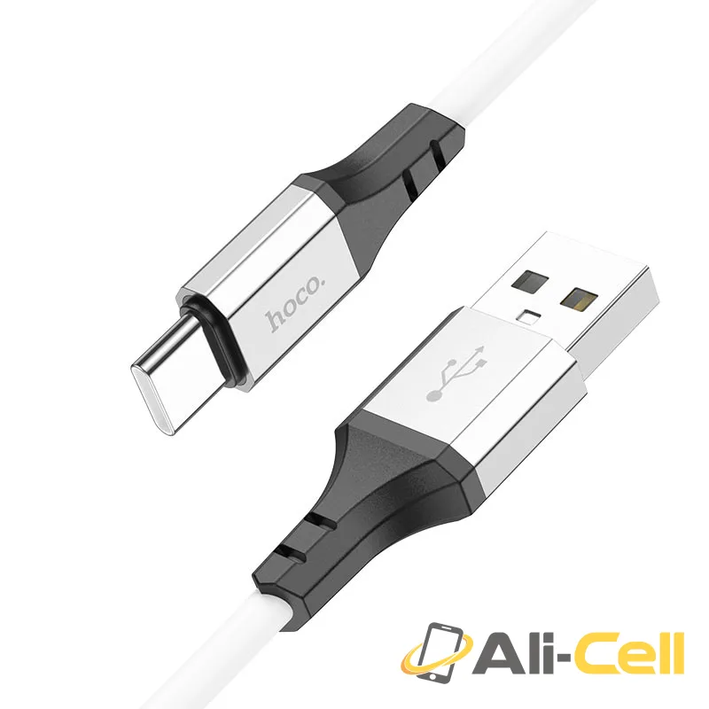 Cable USB to Type-C “X86 Spear” silicone charging data sync (X86 Usb Tc White, 1.0m)