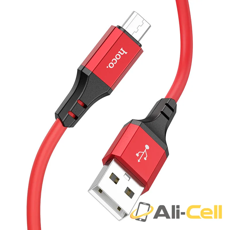 Cable USB to Micro-USB “X86 Spear” silicone charging data sync (X86 Usb Musb Black, 1.0m) — 2