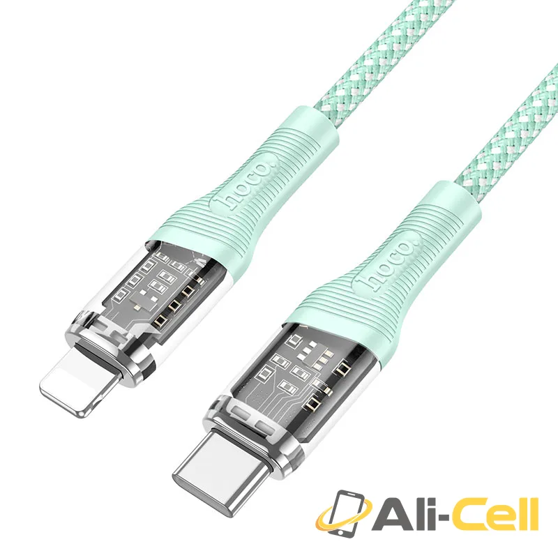 Cable Type-C to Lightning “U111 Transparent Discovery Edition” PD (U111 Pd Tc Ltn Green, 1.2m)
