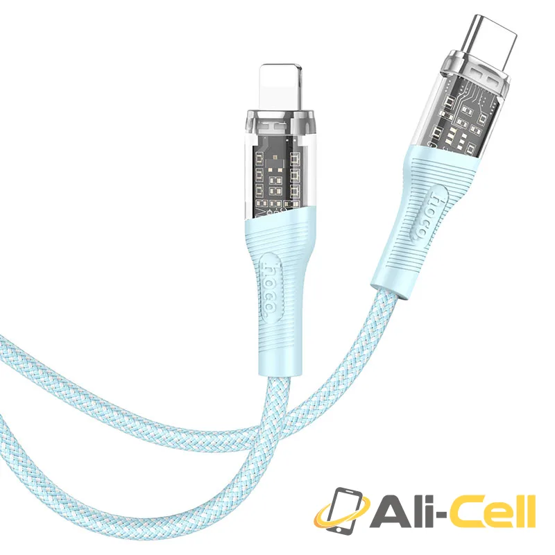 Cable Type-C to Lightning “U111 Transparent Discovery Edition” PD (U111 Pd Tc Ltn Green, 1.2m) — 3