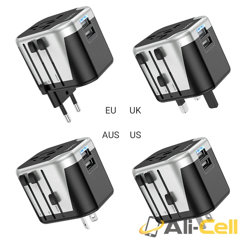 Wall charger “AC5 Level” with plug converter (Ac5 Black) — 3