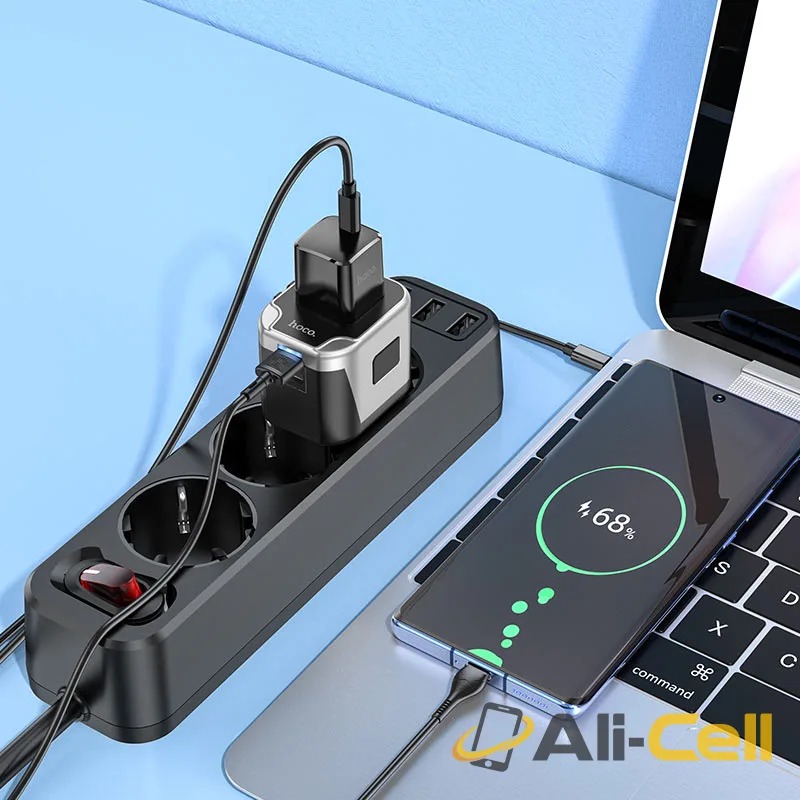 Wall charger “AC5 Level” with plug converter (Ac5 Black) — 5