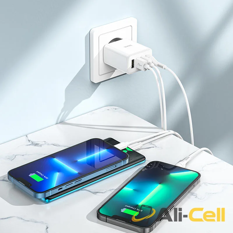 Wall charger “C102A Fuerza” QC3.0 EU set with cable (C102a Set Usb Tc White, Set With Type C Cable) — 6