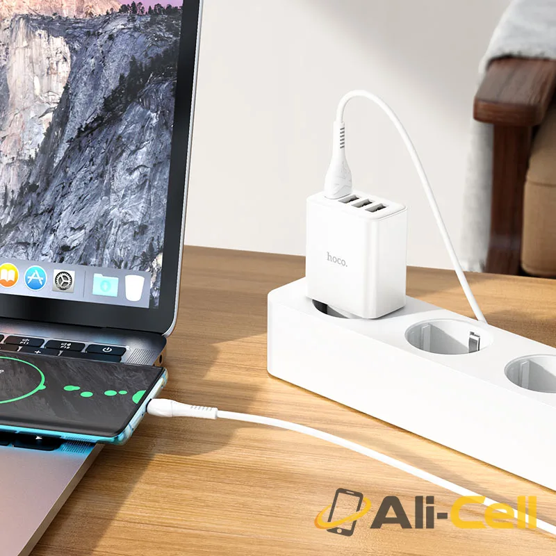 Wall charger “C102A Fuerza” QC3.0 EU set with cable (C102a Set Usb Musb White, Set With Micro Usb Cable) — 5