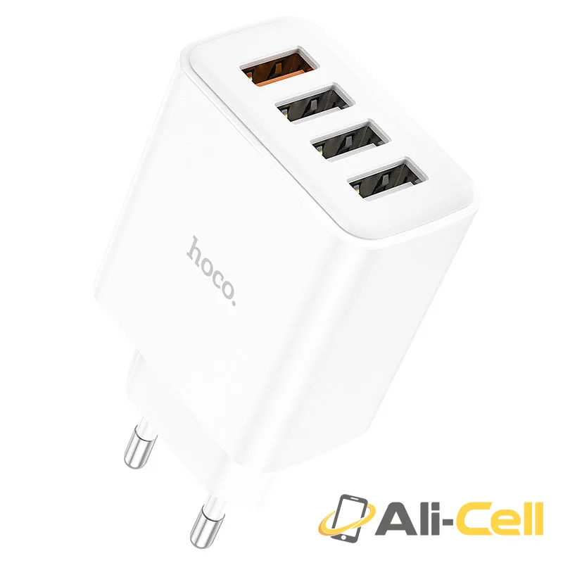 Wall charger “C102A Fuerza” QC3.0 EU set with cable (C102a Set Usb Ltn White, Set With Lightning Cable) — 2