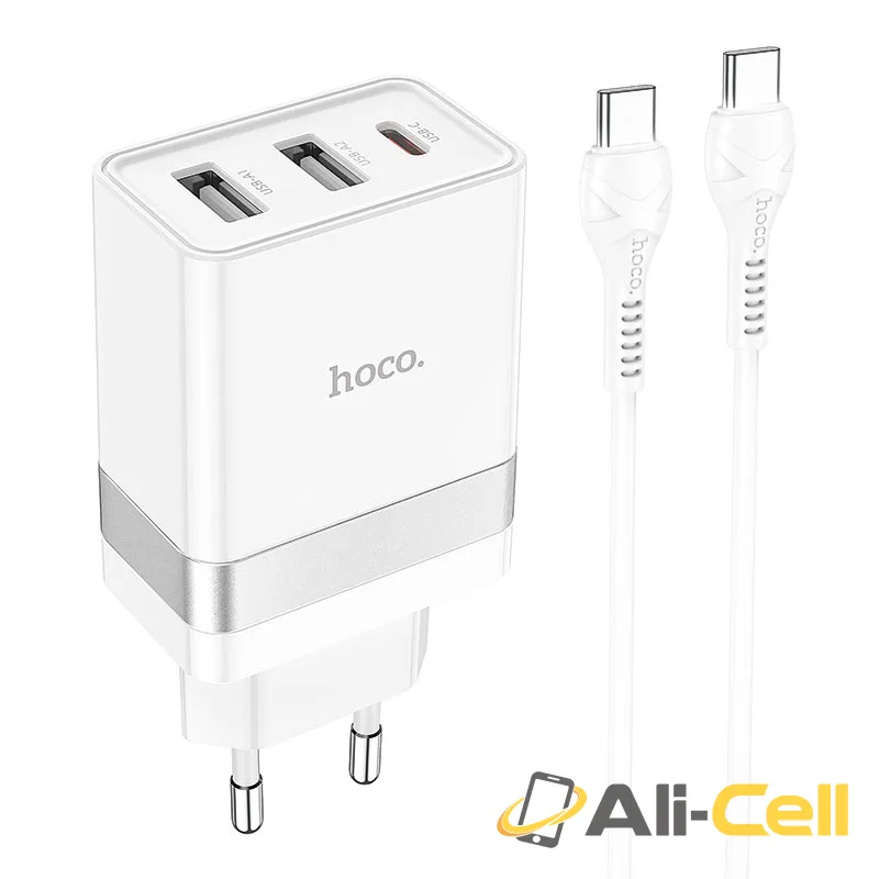 Wall charger “N21 Pro Tourer” PD30W EU set with cable (N21 Pro Set Tc Tc White, Set With Type C To Type C Cable)