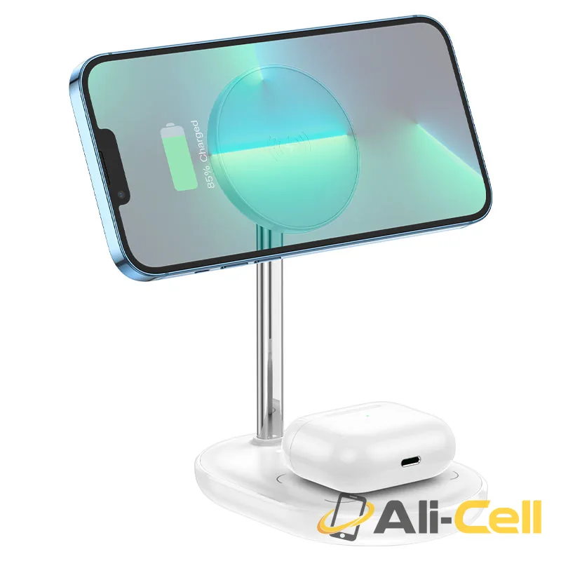 Tabletop wireless charging holder “CW40 Noble” magnetic (Cw40 White)